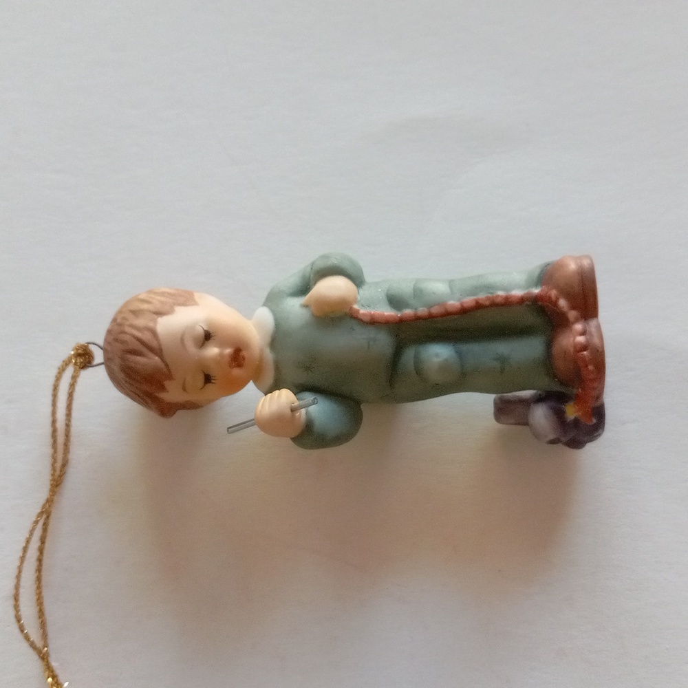 Berta Hummel "Stringing Cranberries" Holiday Ornament.